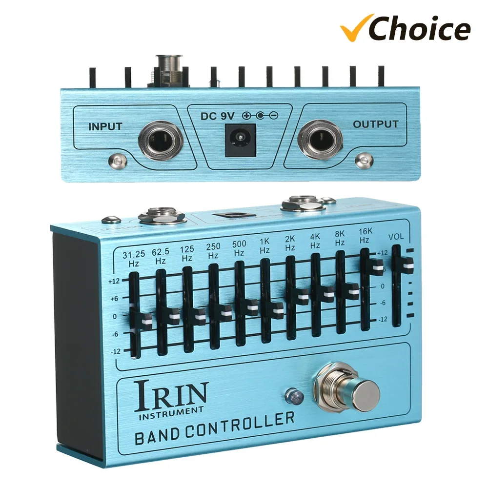 IRIN Guitar Pedal Effector 10-Band EQ Guitar Effect Pedal Mini Guitar Equalizer True Bypass Electric Guitar Bass Accessories