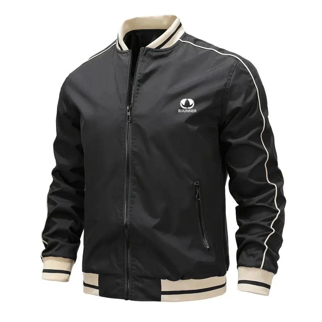 

BIJUNNER мужские куртки для гольфа высокого качества уличная ветрозащитная одежда бейсбольный воротник повседневная уличная одежда пальто мужские весенне-осенние
