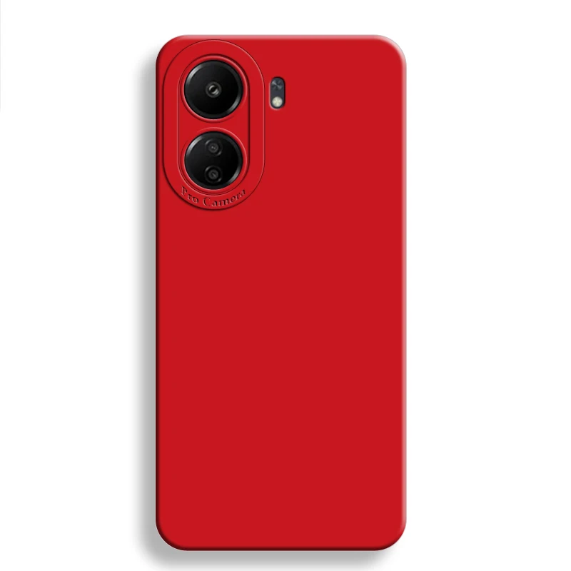 For Redmi 13C Case For Xiaomi Redmi 13C Cover 6.74 inch New Liquid Silicone Shockproof Full Cover Camera Protection Bumper