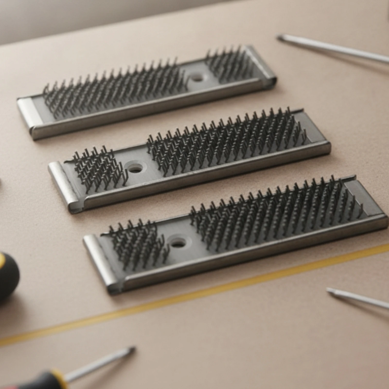 3 Pieces Carpet Gripper Plate with Spikes Rectangular Carpet Stretcher Teeth Plate for Flooring Contractors
