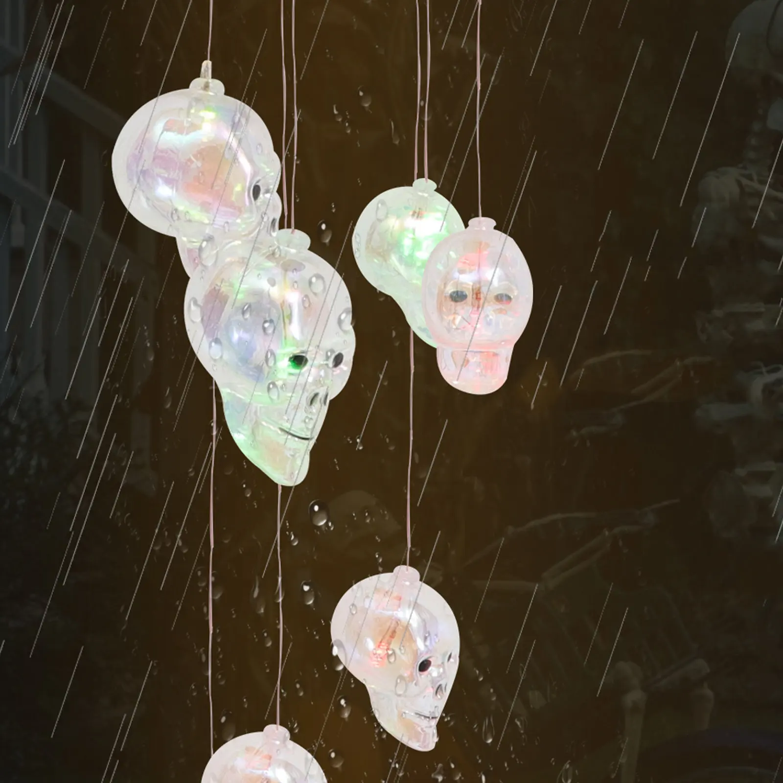 Window Halloween Decorations Decorative Chimes for outside Garden Accessories Outdoor Theme Lamp Hanging Bell