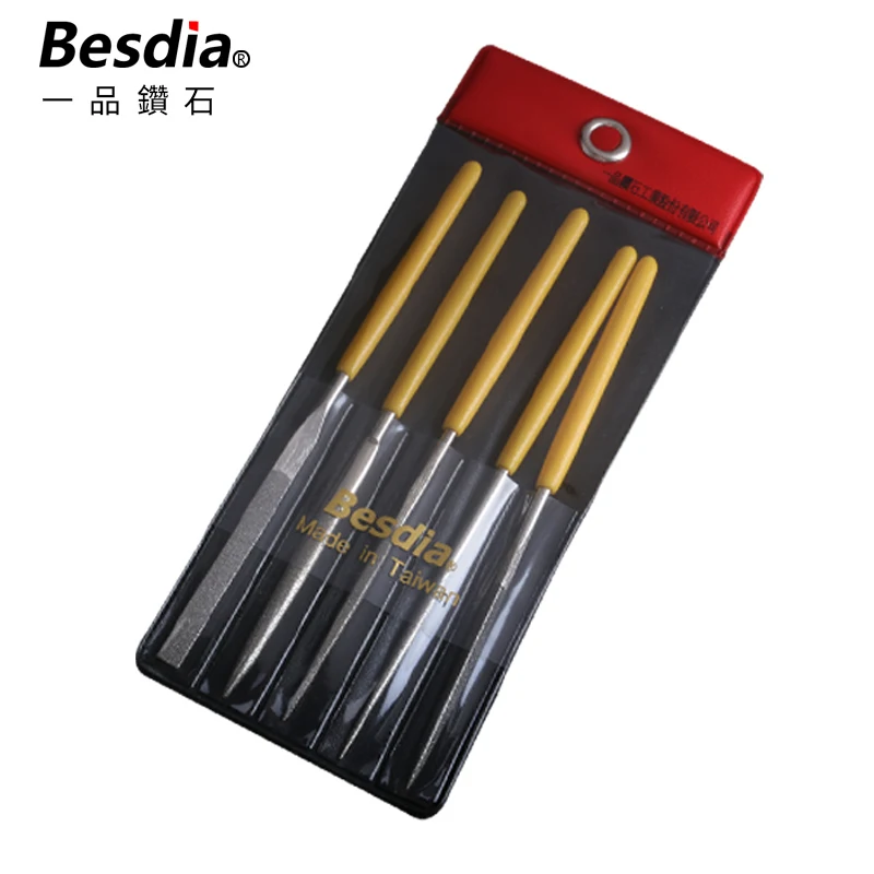 TAIWAN Besdia  Diamond Needle Files 3*140MM Round Half-Round Flat Square Triangle Corundum Alloy File