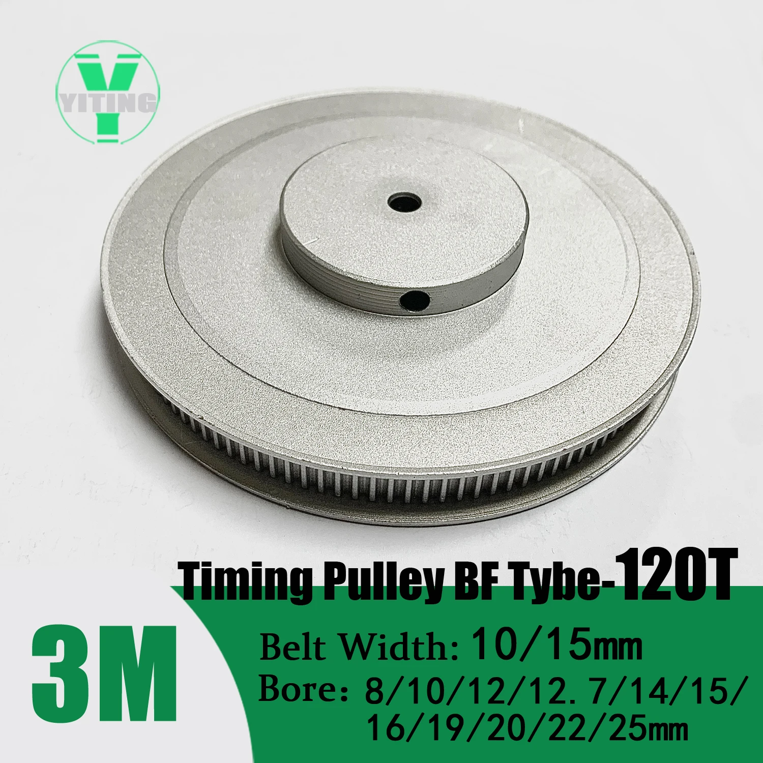 HTD3M 120teeth Timing Pulley 3M BF Belt Width 10/15mm Bore 8/10/12/14/15/19/20/22/25mm 120T Synchronous wheel  Pitch Belt Pulley