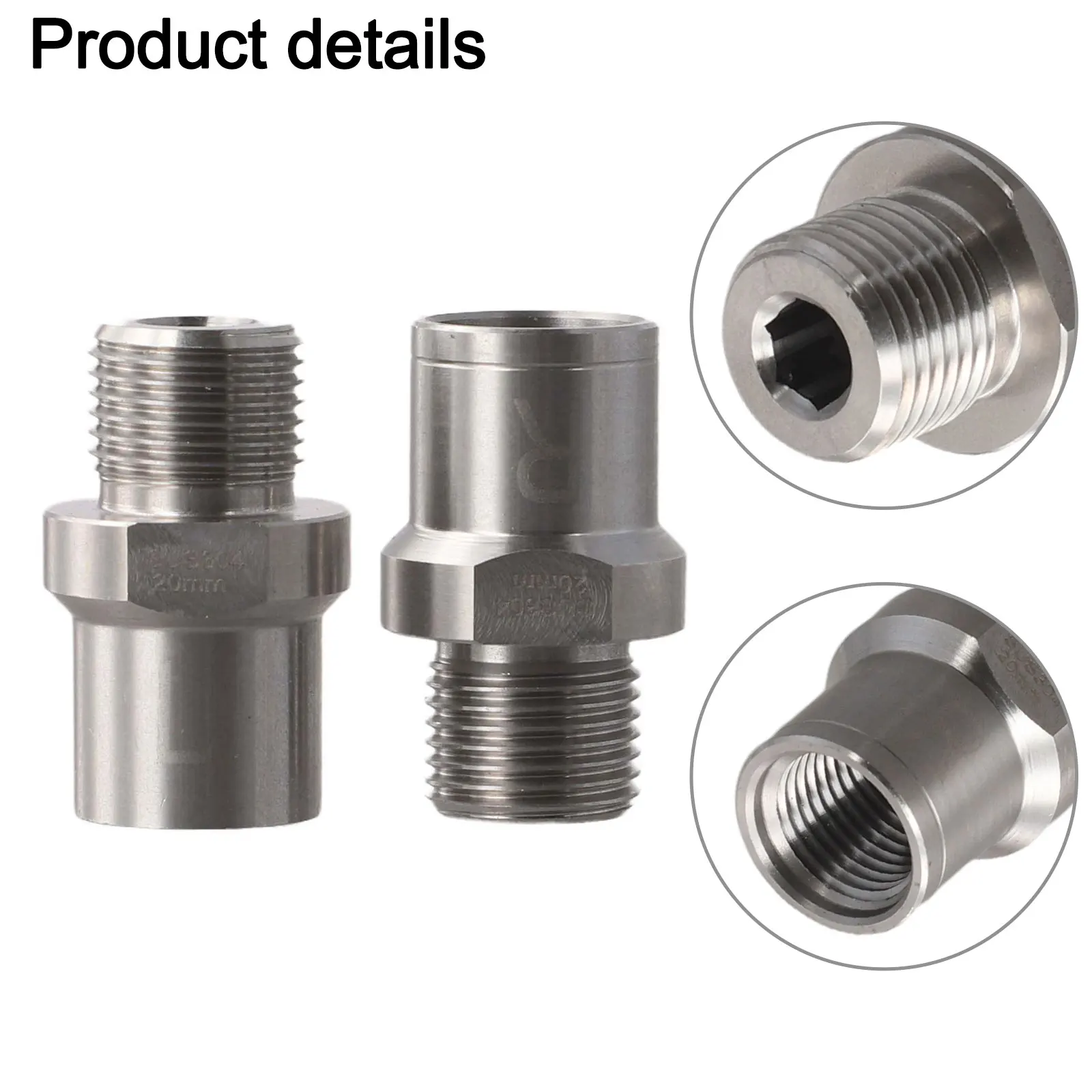 

Stainless Steel Bicycle Pedal Adapters Bicycle Pedal Extension Bolts For 1/2 Inch (12mm) Pedals Fits 9/16 Inch Cranks
