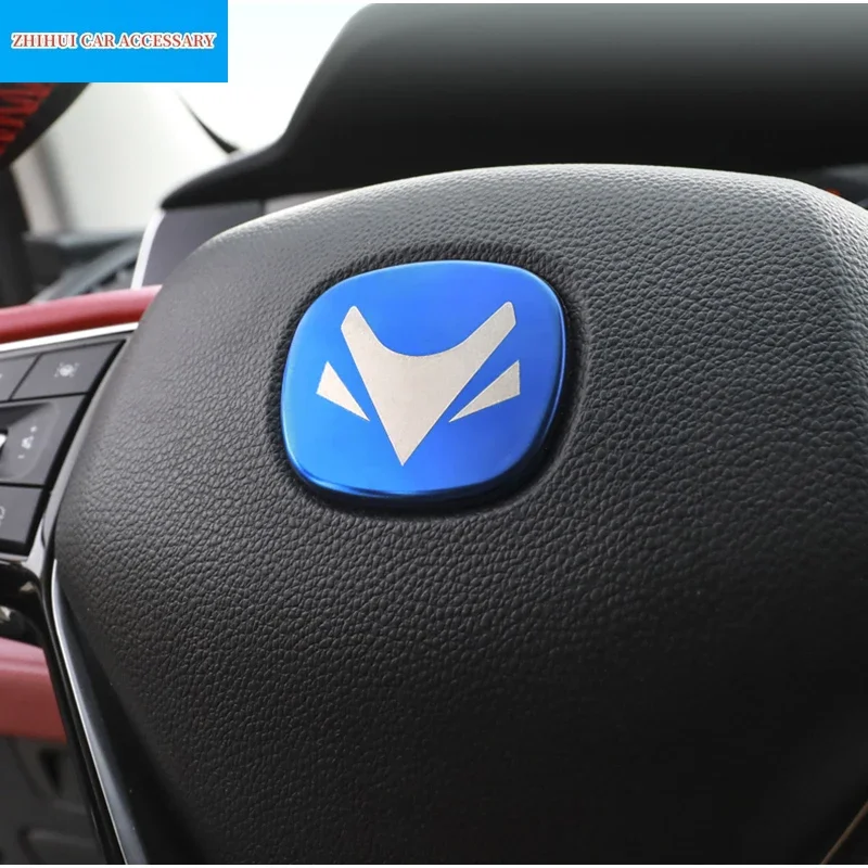 

Car Styling Steering Wheel Decorative Cover Stainless Steel Stickers Decoration For Changan CS35 Plus 2020 Accessories