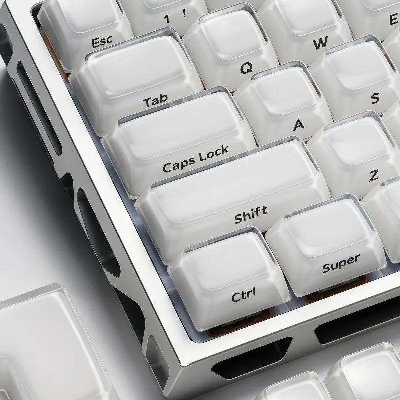 

Jelly Is Translucent Like Crystal Theme Keycaps Set PC OEM Profile Custom Original Handmade Keycaps for Mechanical Keyboard