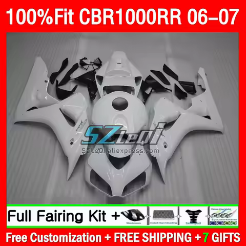 Injection Fairing For HONDA CBR1000 CC CBR 1000RR 1000CC 192Q1.17 CBR1000RR 2006 2007 CBR 1000 RR 06 07 OEM White hot Body Kit