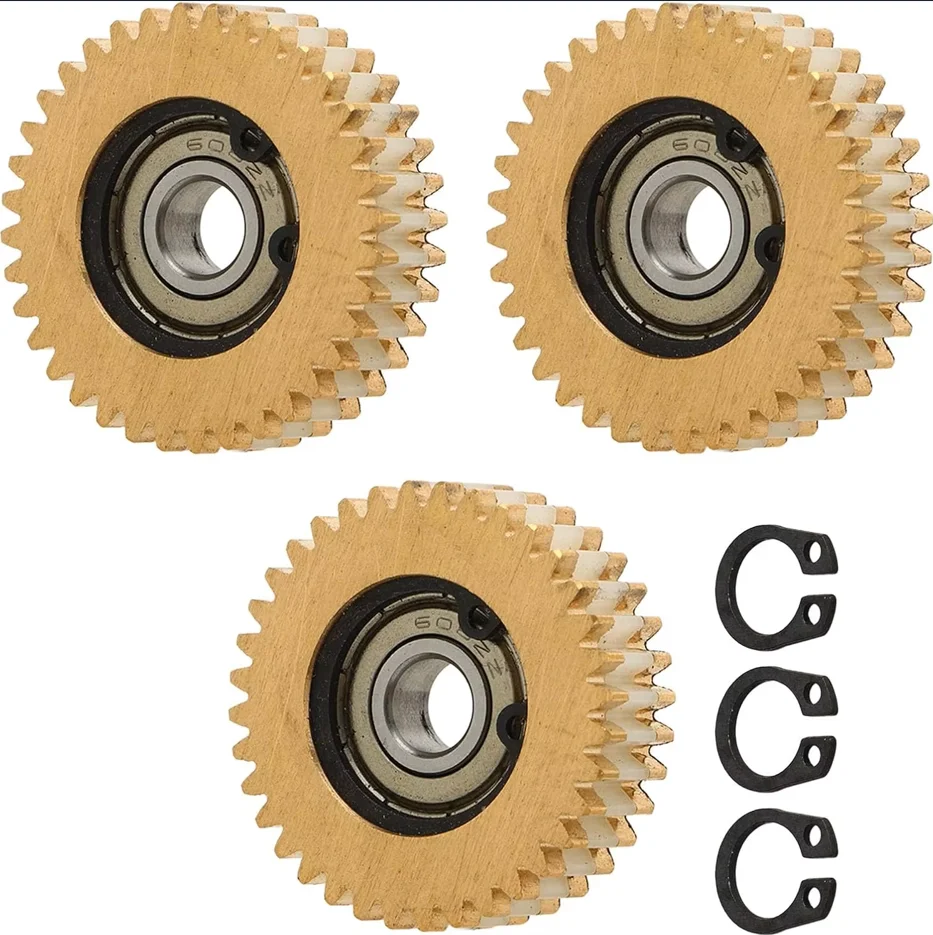 36 Teeth Copper Motor Pinion 38x12mm Bearing Reduction Gear For Ebike Wheel Hub Motor Heavy Duty Power Transmission Replacement