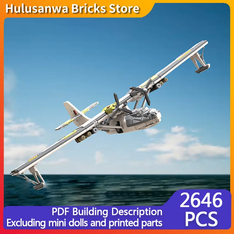 

Модель патрульного самолета PBY-5A времен Второй мировой войны, конструктор MOC, военная техника, модульные технологичные подарки, набор для сборки, детские игрушки, праздничный подарок