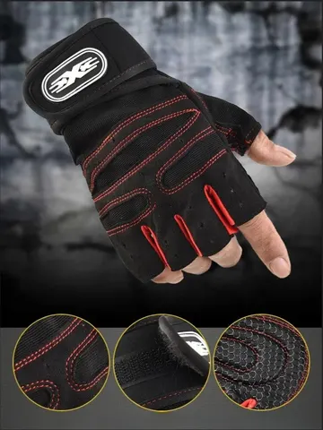 Fitness Half Finger Gloves Men And Women Wrist Guard Sports Dumbbell Riding Non Slip Horizontal Bar Exercise Training