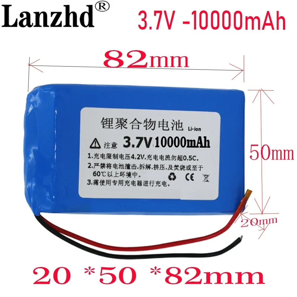 

1-10PCS Li Lithium 3.7V Battery Pack with PCB 10000mAh For Fishing LED Light Bluetooth Speaker 4.2V Emergency DIY batteries