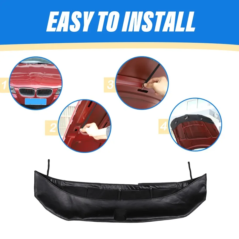 ل BMW 3 سلسلة E90 G20 2005-2025 بولي Leather الجلود غطاء محرك السيارة حجر منحرف هود حماية درع الرمال كتلة الملحقات #6