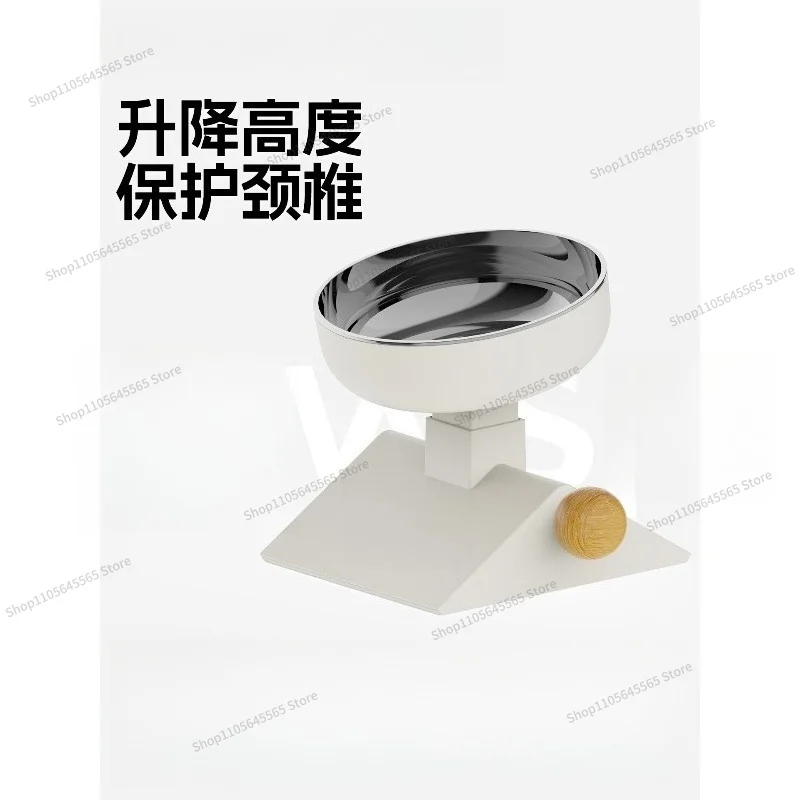 For Raising Frame Stainless Steel Cat and Dog Bowl Neck Protection Lift Anti-knock High-footed Food Basin Water Bowl