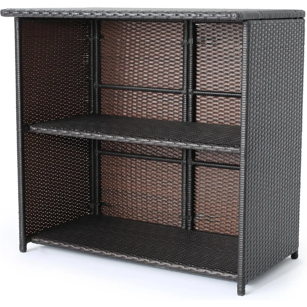 Set da isola per bar in vimini da esterno Toronto da 3 pezzi