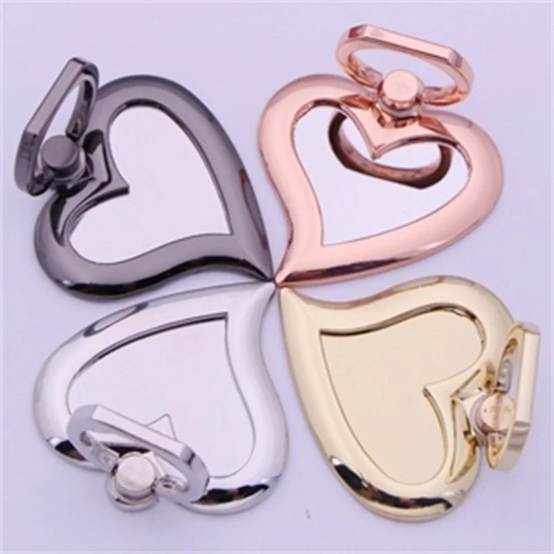 معدن قلب مرآة 360 درجة حامل هاتف المحمول حامل البنصر الهاتف المحمول girp للهواتف الذكية حامل هاتف حامل