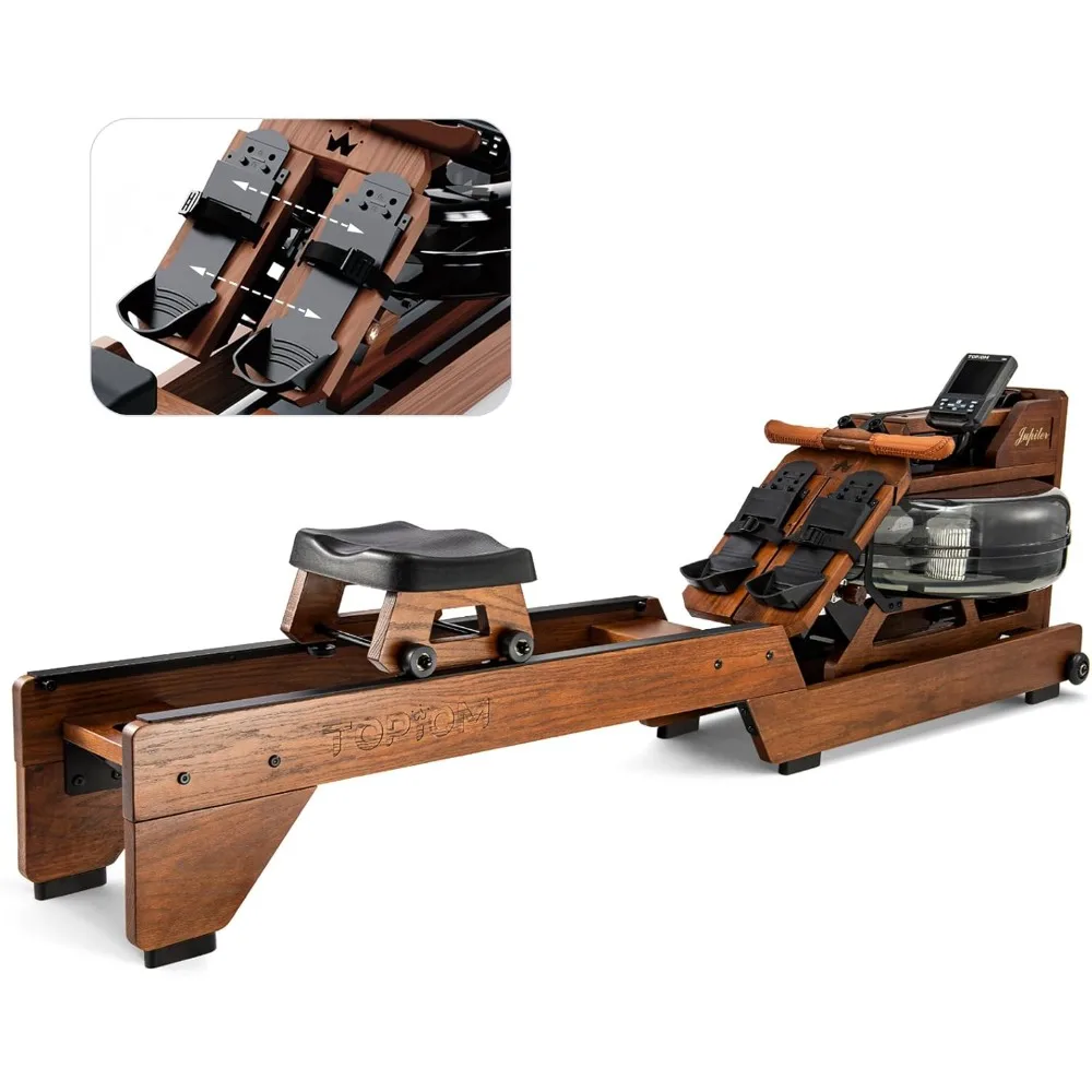 

Water Rowing Machine for Home Use, Foldable Rower Machine with Dedicated Monitor & Bluetooth App, Upgraded Handle