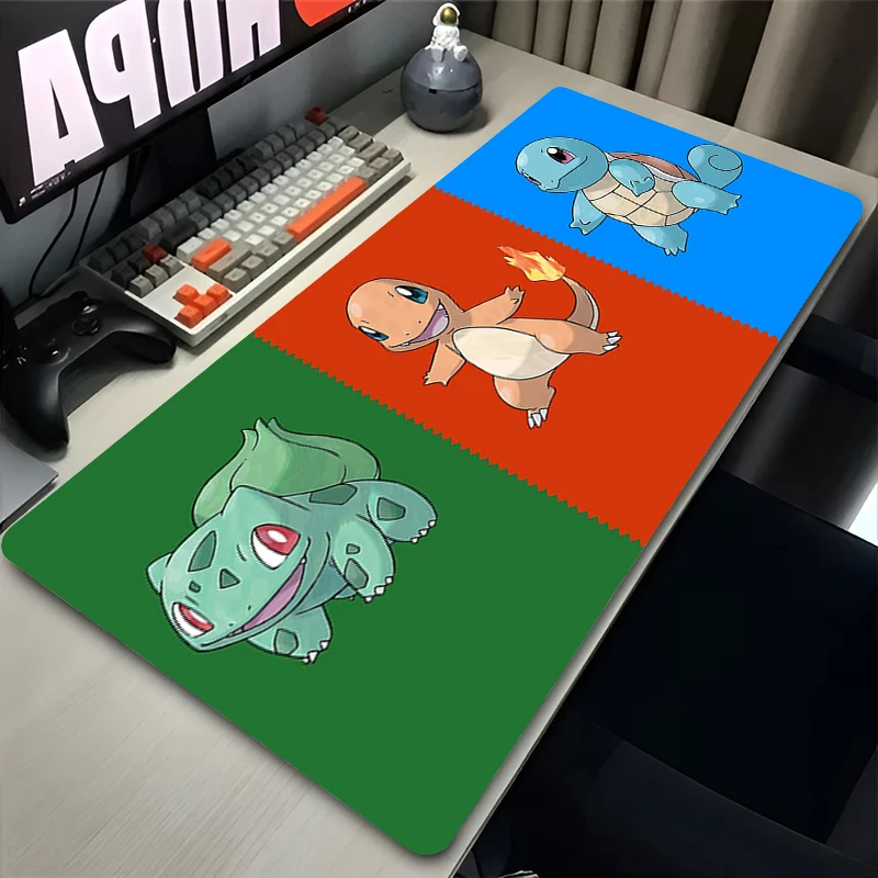 

E-sports Mouse Pad Anime Pokemon Gamer Accessories Computer Desk Mat 90x40cm Gaming Keyboard Pad Charizard Locking Edge Mousepad