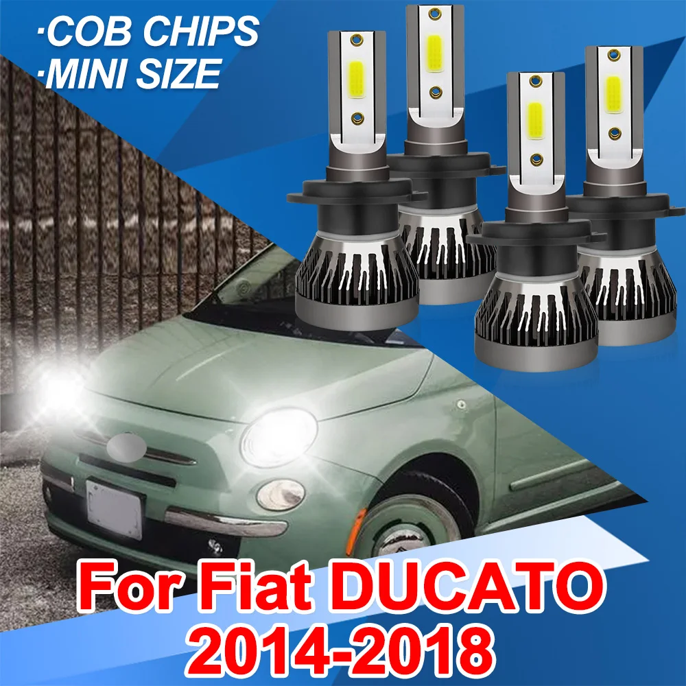 

For Fiat DUCATO 2014-2018 H7 LED Headlight Conversion Kit Bulbs H7 Hi/Lo Beam Auto Car Part Light Bulbs Highlight COB Chips