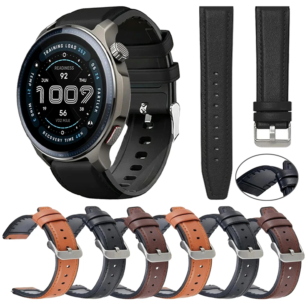 22mm Leder Silikon Armband Für Huami AMAZFIT BALANCE 2 GTR 2 3pro 4 BIP6 5 Weiche Armband Für HUAWEI uhr 5 46mm 4pro Armband