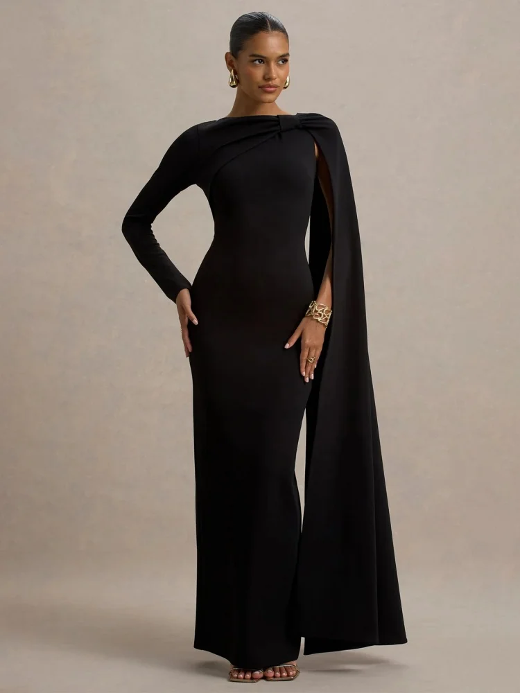 Sister Star Dress Fashion Casual Solid Color One-Shoulder Ribbon Long Sleeve Sexy Bodycon Nightclub Party Dress Outfit Vestidos