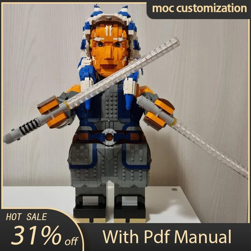 

3471 шт. Moc Star Battle Ahsoka Tano Megafigure шлем модель строительные блоки кирпичи Diy креативная сборка игрушка подарок на праздник