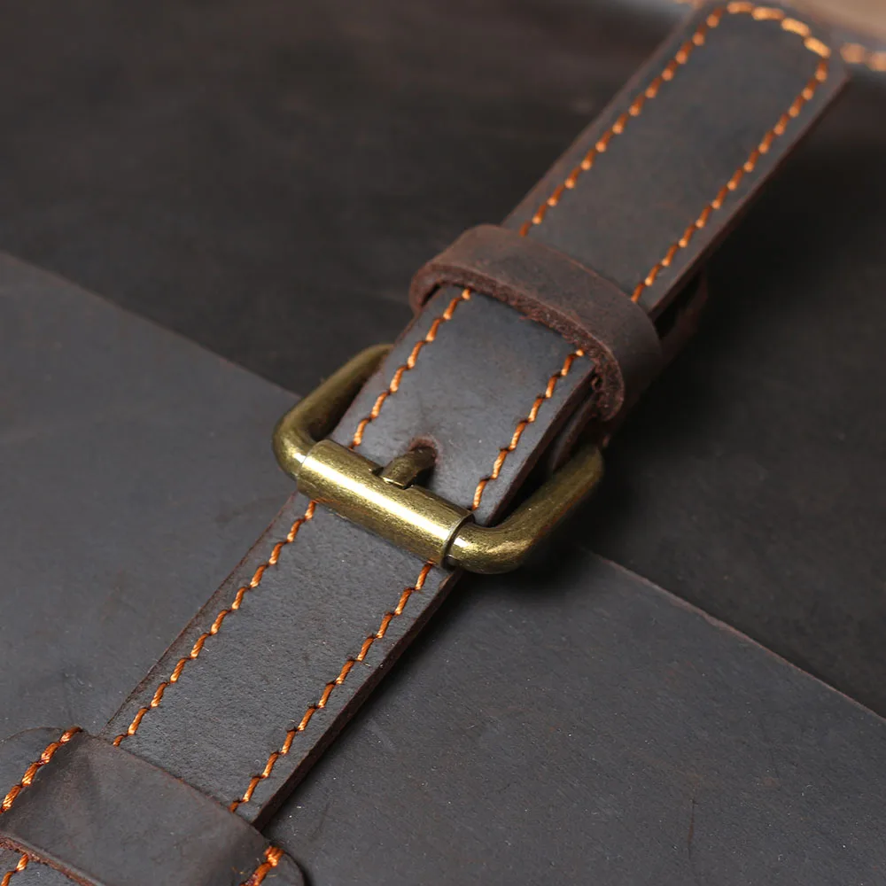 S.WORKER Echtleder-Aktentasche für Herren | Vintage Büro-Handtasche Laptop-Tasche – Detail 14