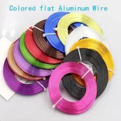 5M/piece 3mmx1mm Flat Oxidation Aluminum Wire For DIY Handmade Jewelry Crafts Modeling Accessories 13 Colors