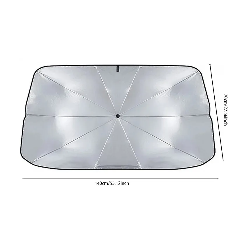 Car Sunshade Umbrella-style Front Glass Sunshade Sunscreen Heat Insulation Cloth Car Windshield Sunshade Car Umbrella Shade image 6