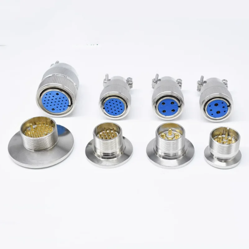 

Airtight vacuum aviation plug KF16/25/40-4/5/6/7/8 core, glass sintered, female head plus round male seat
