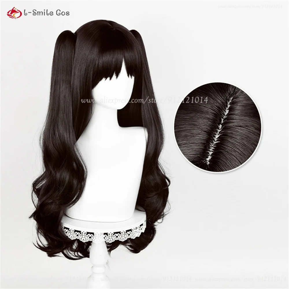 Fate Tohsaka Rin Cosplay Wig 82cm Black Cruly Ponytail Wigs For Women Cosplay Anime Wig Heat Resistant Synthetic Hair Halloween - view 4