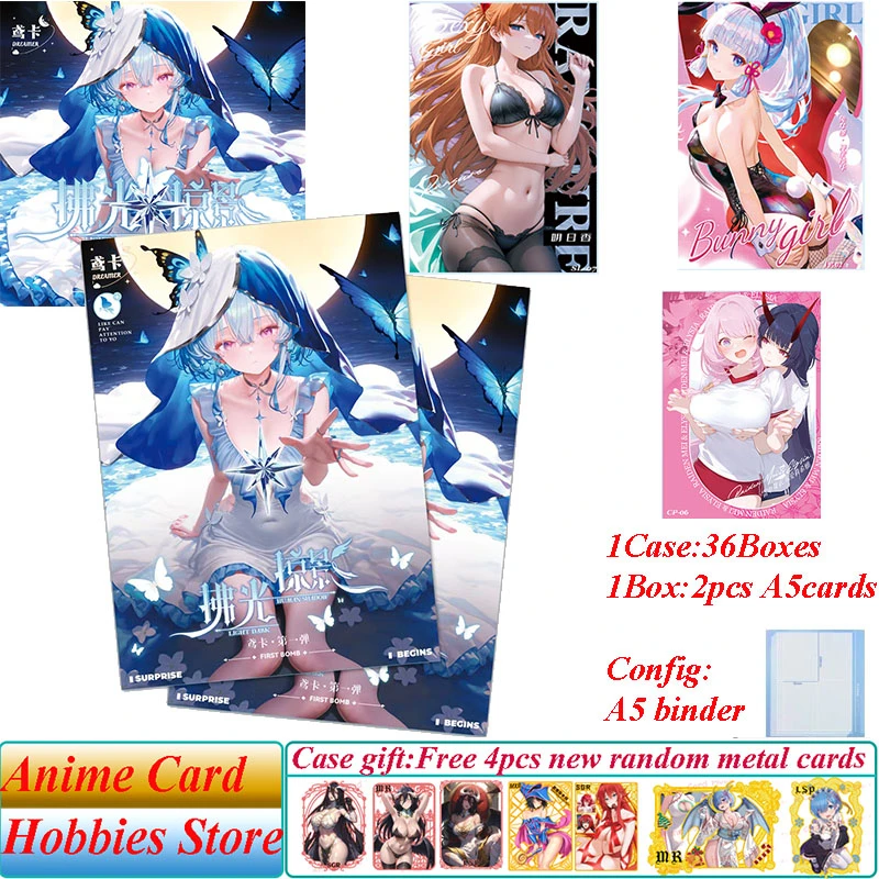 Goddess Story A5 Boards Anime Goddess Ganyu Swimsuit Bikini Flower Marriage Back Tear Series Rabbit Girl Pajama Temptation Cards