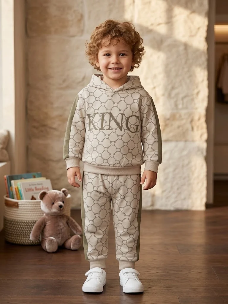 Toddler Boys Clothes Sets Letter KING Print Hoodie Sweatpants 2Pcs Kids Casual Tracksuit Spring Autumn Boutique Outfits
