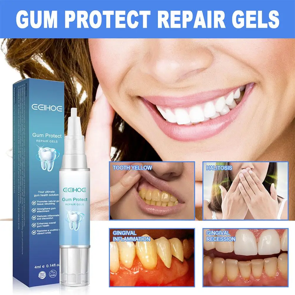 Gum Therapy Gel para Dentista, Dente Clareamento Pen, Tratamento de Alívio, Reparar Mau Hálito, Proteger Gel Oral