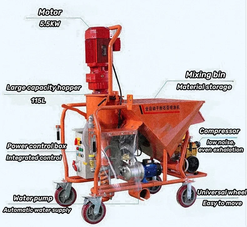 Putty Spraying Machine Cement Spray Plaster Machine Plastering Machine for Wall Cement M9 Cement Sprayer