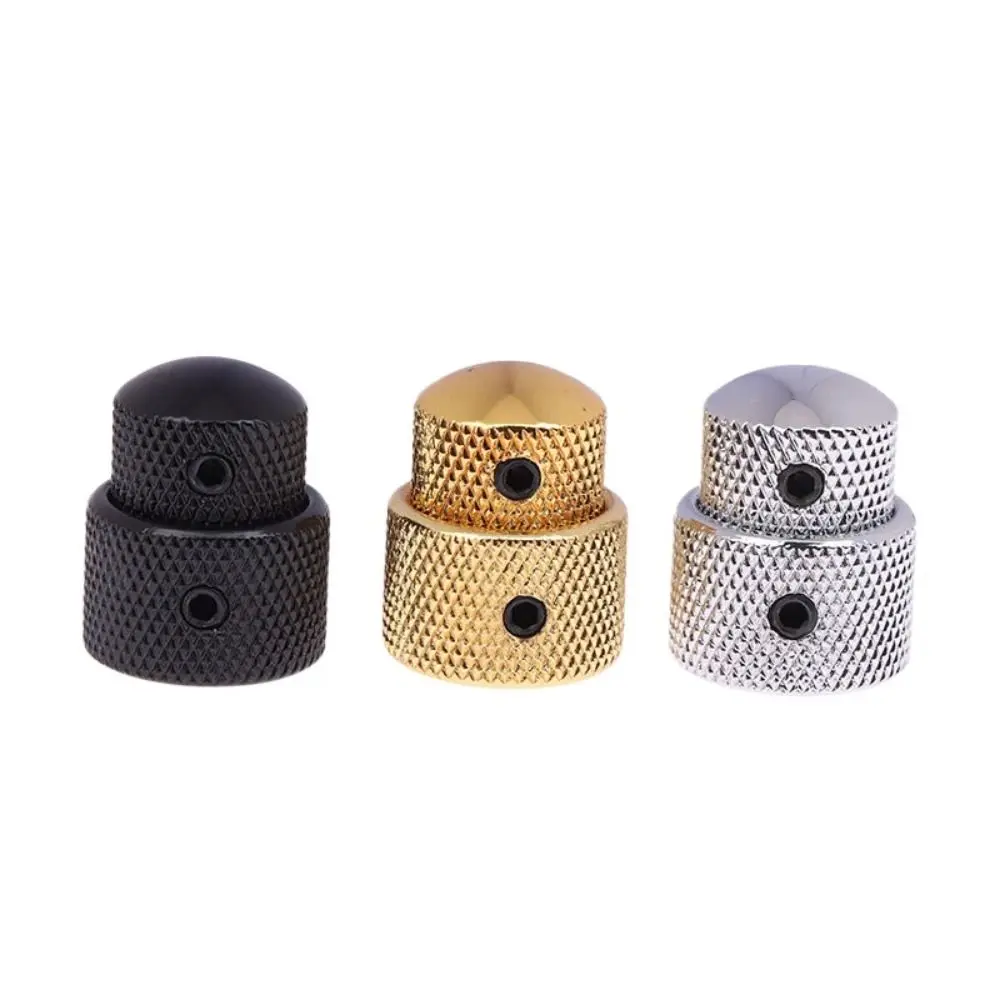 3Pcs Domed/Flat Dual Concentric Stacked Control Knobs Portable Double Layer 2 in 1 Volume Speed Control Knobs Rust-proof