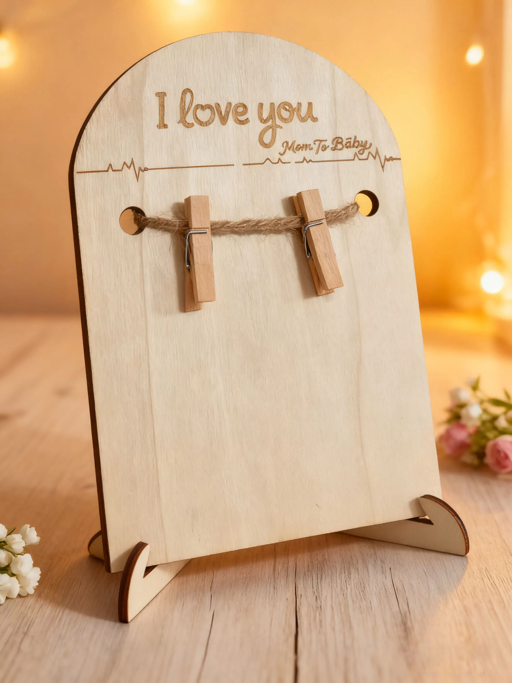 Wooden Baby Ultrasound Memory Photo Frame New Mom Keepsake Display Maternity Wood Ultrasonic Image Frame Baby B Scan Souvenir