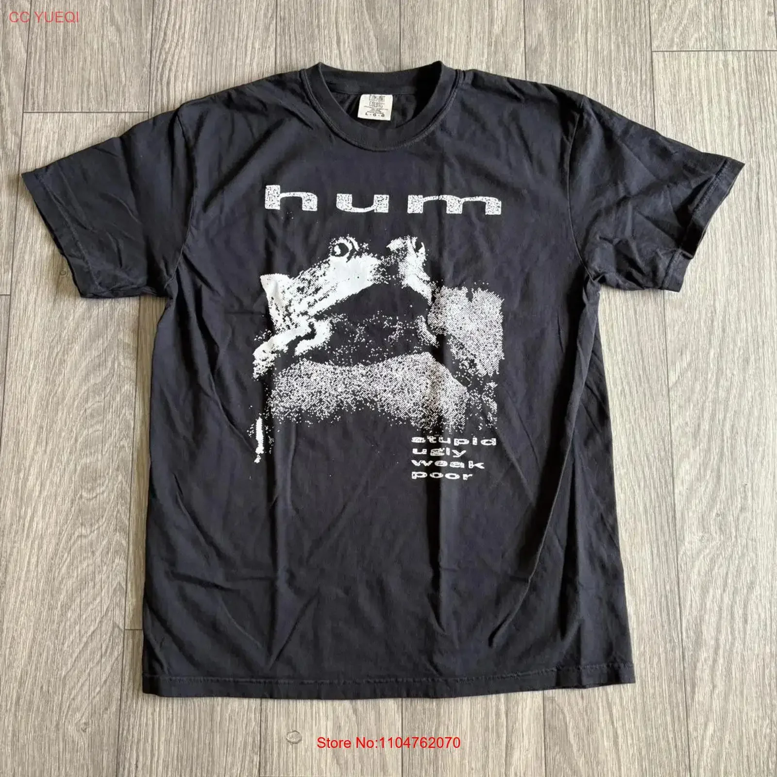 HUM band Remake Black T shirt Heavy cotton tee S 5XL vintage Washed homme Versatile Unisex Stylish Casual designer clothes