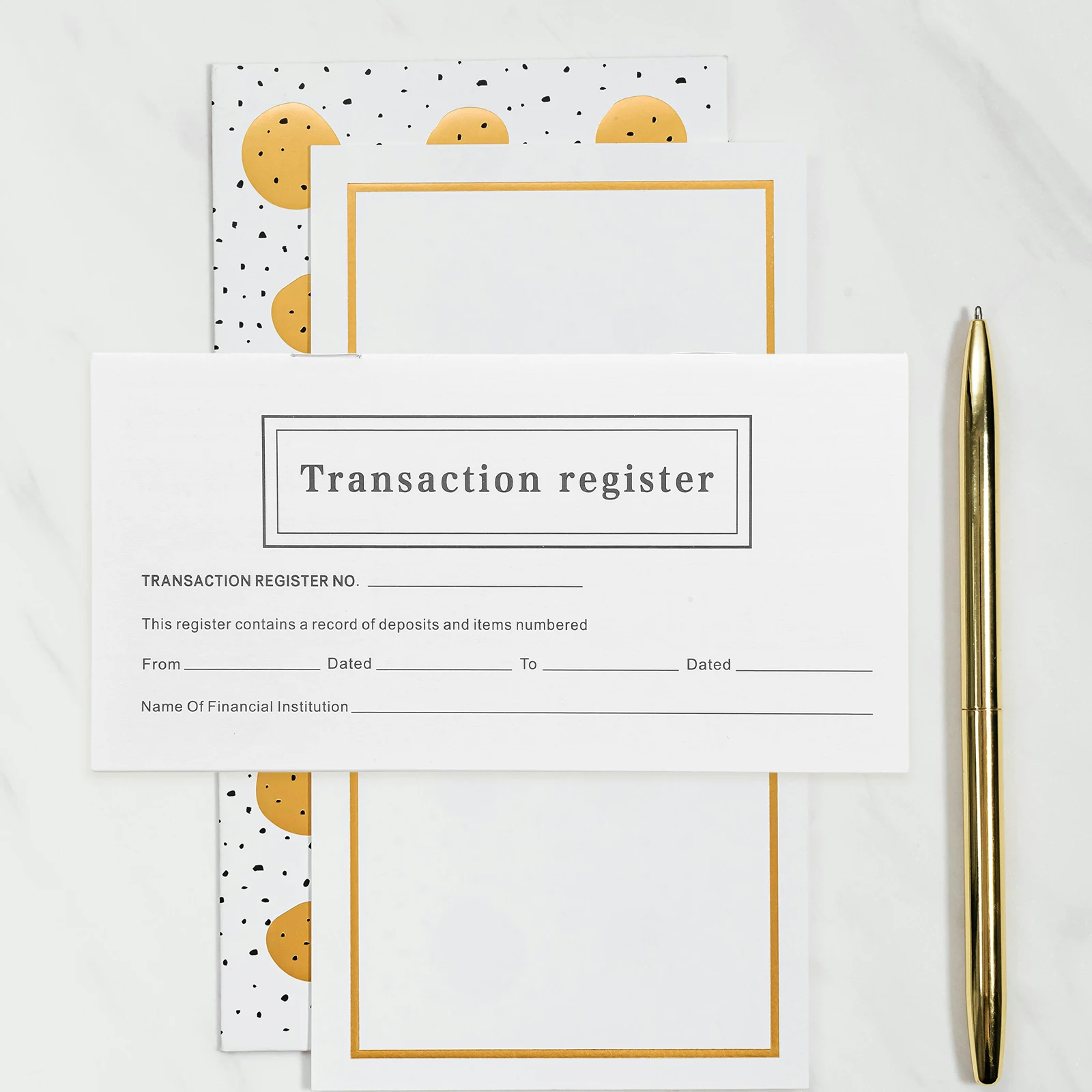 

20pcs Personal Check Financial Ledger Transaction For Checking Account Deposit Withdrawal Bank Registers Smooth Writing