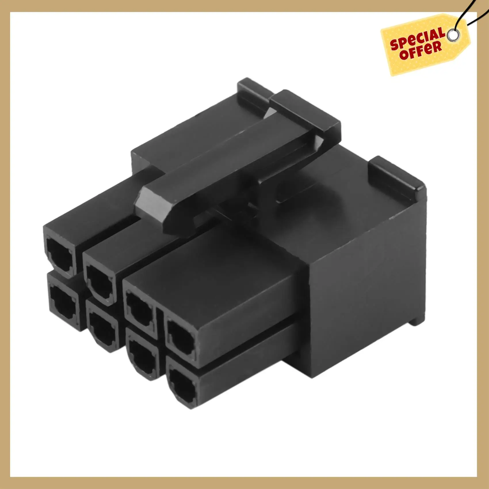 Стабильная производительность-30 шт. 4,2 мм 8P 8PIN штекер PCI-E Pcie разъем питания пластиковый корпус для ПК компьютер ATX видеокарта графический процессор, черный