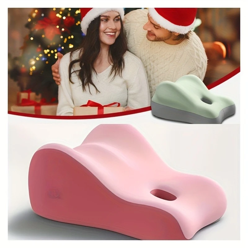 

1pc Multi-functional Sponge Pillow,Ergonomic Support Cushion with Zippered Cover, Hand Wash Only, Mixed Color Design