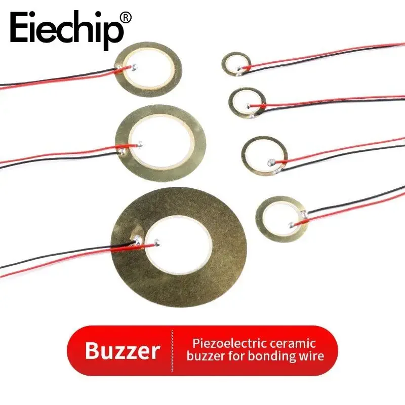 1 set Buzzer Piezoelectric Piezo Ceramic Wafer Plate Dia 12MM 15MM 27MM 50MM,With Wire Buzzer Loudspeake 5/10/20PCS