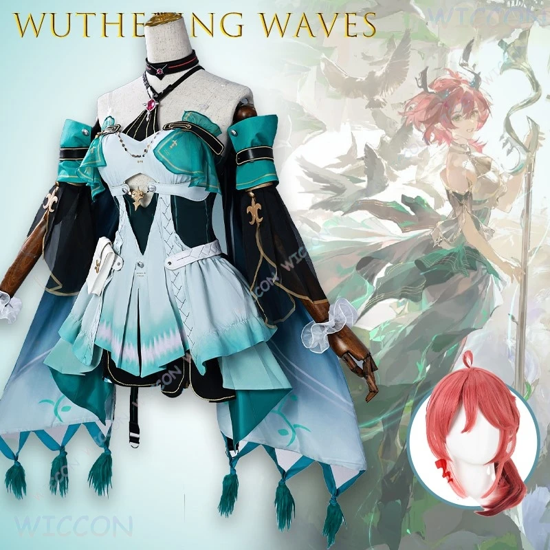 

Костюм для косплея Ciaccona, официальная игра Wuthering Waves, точный наряд, полный комплект с аксессуарами для кимоно, женская летняя конвенция