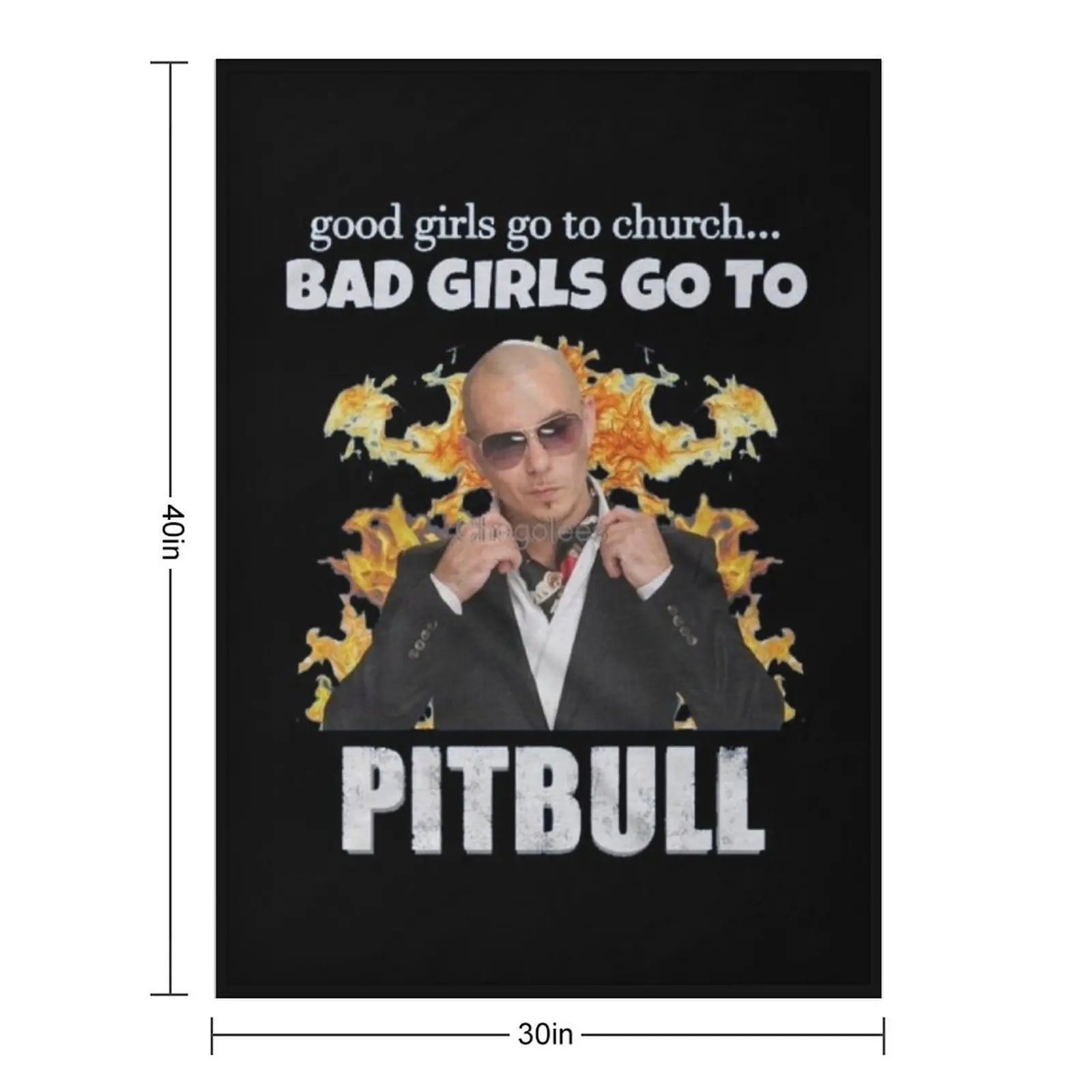 *EXCLUSIVE* Best Selling Pitbull Singer Throw Blanket Hairy funny gift Plush Summer Beddings Personalized Gift Blankets