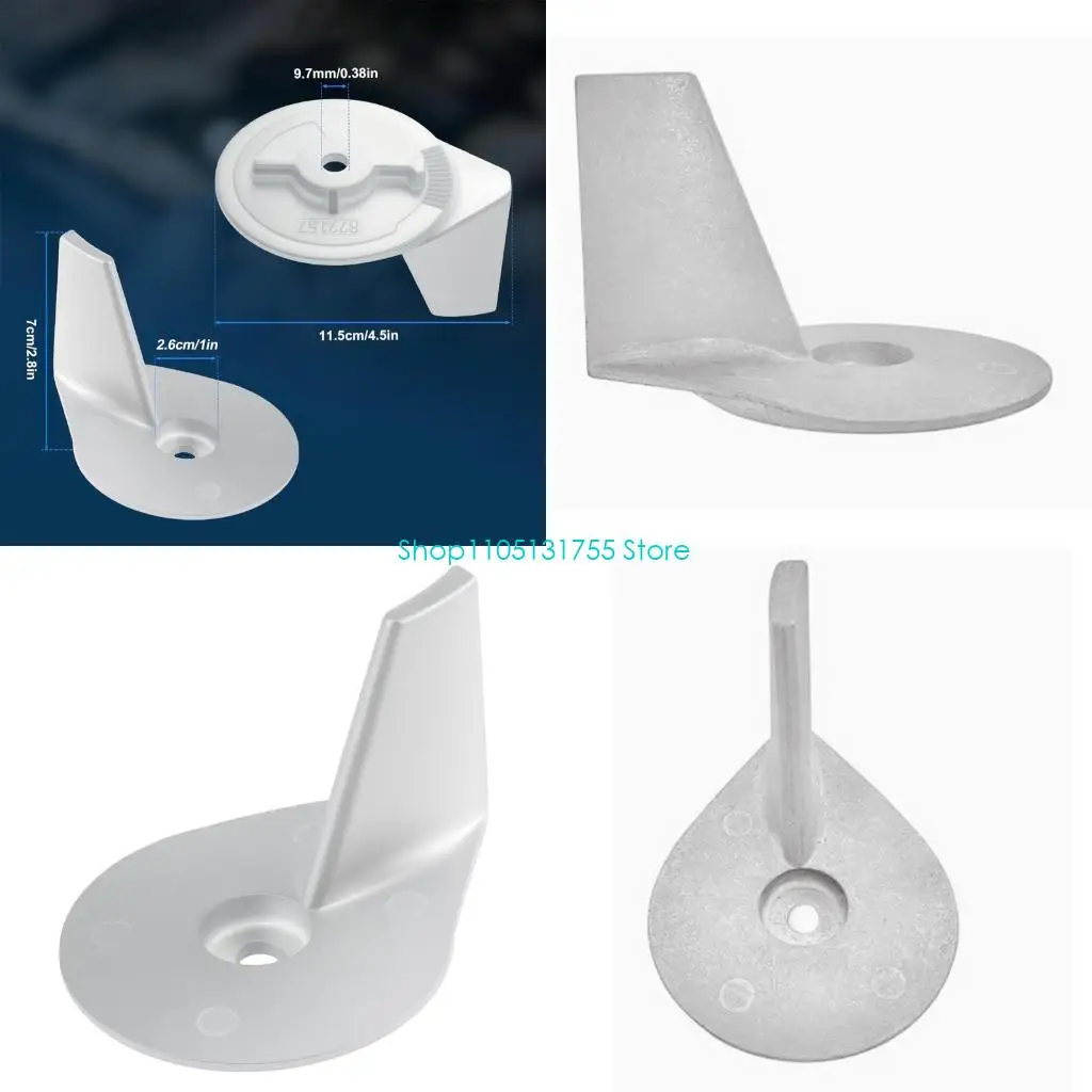 

K0EF Saltwater Resistant Zinc Alloy Fin Anodes Trim Tab Anodes For 2 And 4 Strokes Motors