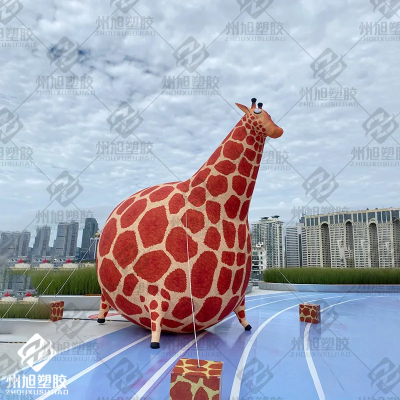 インフレータブル漫画動物モデル,キリン,チーター,象,ロバ,空のモデル,動物園の活動,装飾アクセサリー