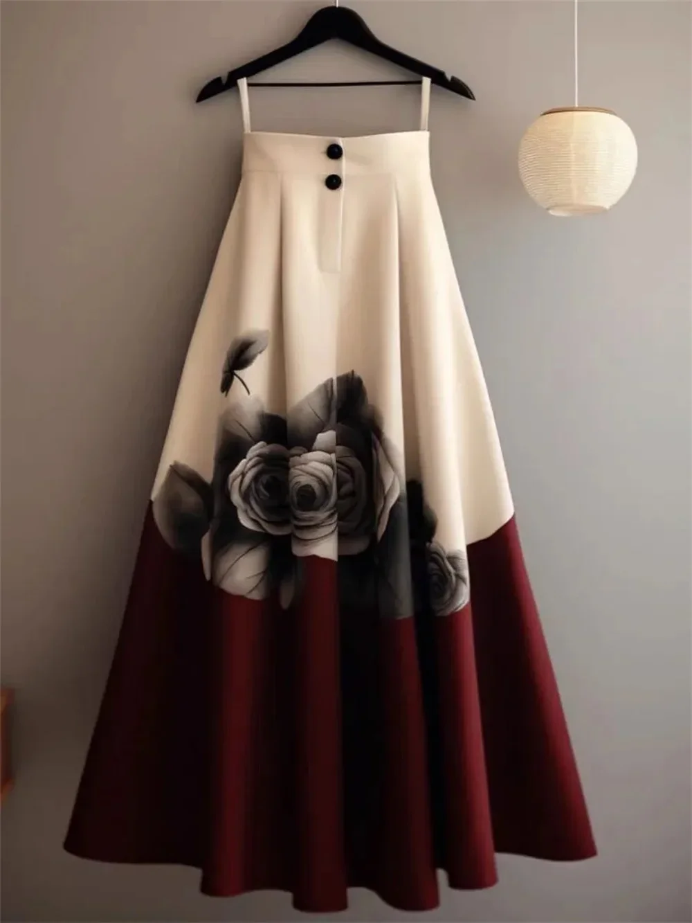 Spring Summer Plus Size Spring and Autumn National Style Long Skirt Pleated Beautiful Skirt A-line skirt  Skirts for Women Z570