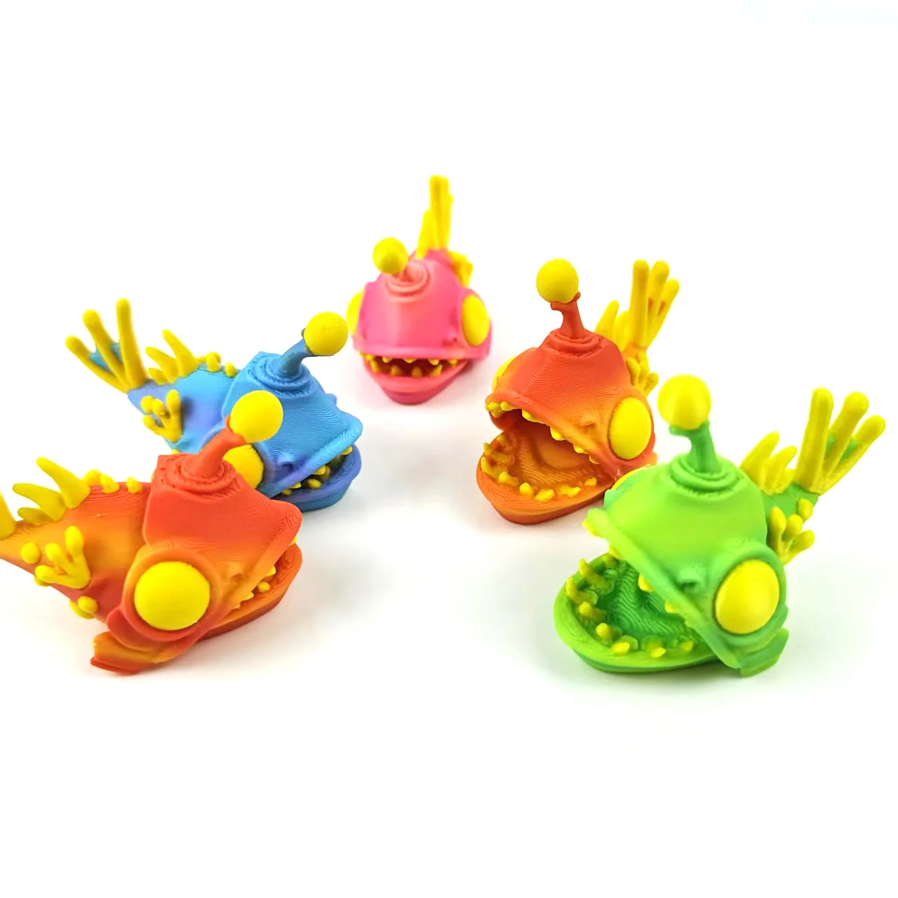 3D Afdrukken Lantaarn Vis Model Mini Leuke Figuur Prachtige Simulatie Diermodel Thuis Ornament Desktop Decoratie Kinderen Speelgoed Cadeau