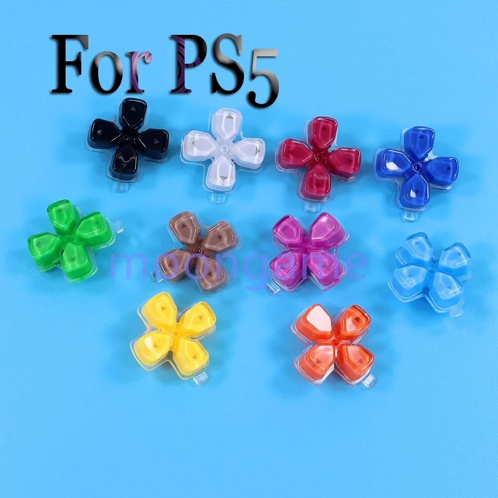 50pcs Plastic Crystal Buttons D-pad Key Kit Button For PS5 Controller Repair Parts