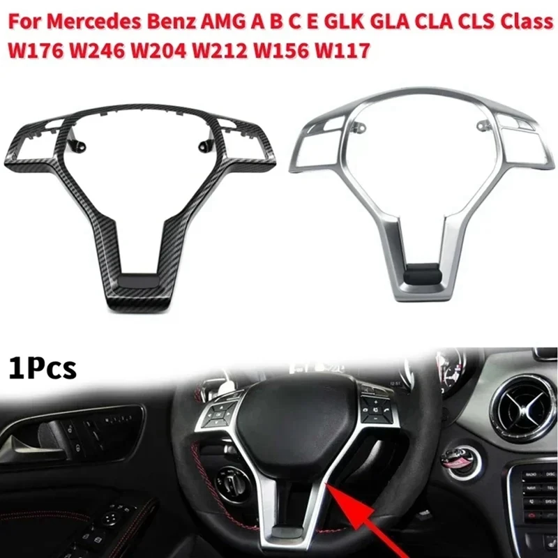 Steering Wheel Frame Cover Trim For Mercedes Benz Amg A B C E Glk Gla Cla Cls Class W176 W246 W204 W212