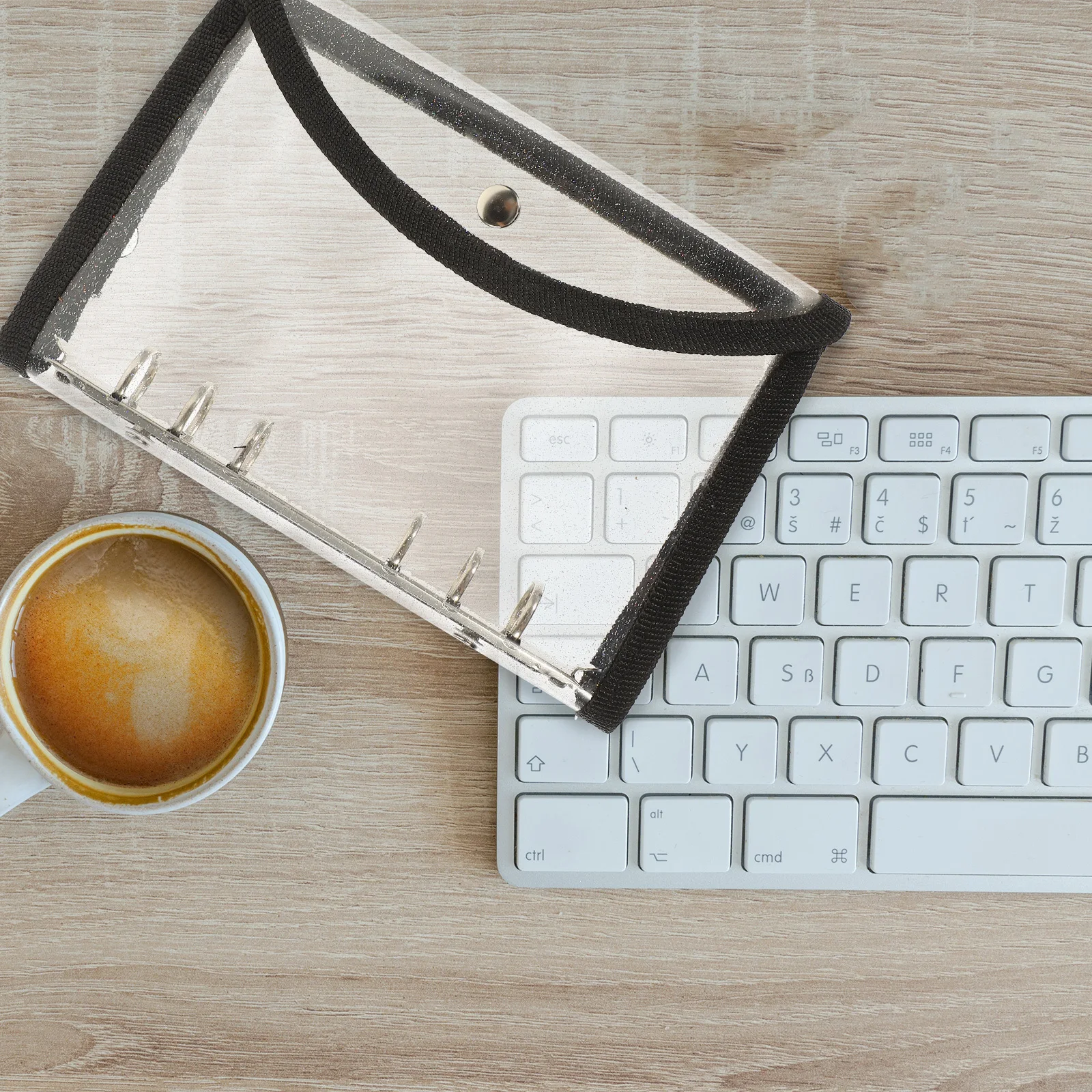 

PVC Binder Notebook Cover Smooth Surface Reusable Exquisite Craftsmanship A6 Planner Binder Shell Notebook Cover